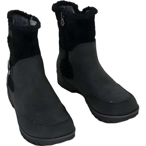 JBU Glasgow Water-Resistant Nubuck Ankle Boots Black Women's US 7M - Picture 1 of 6